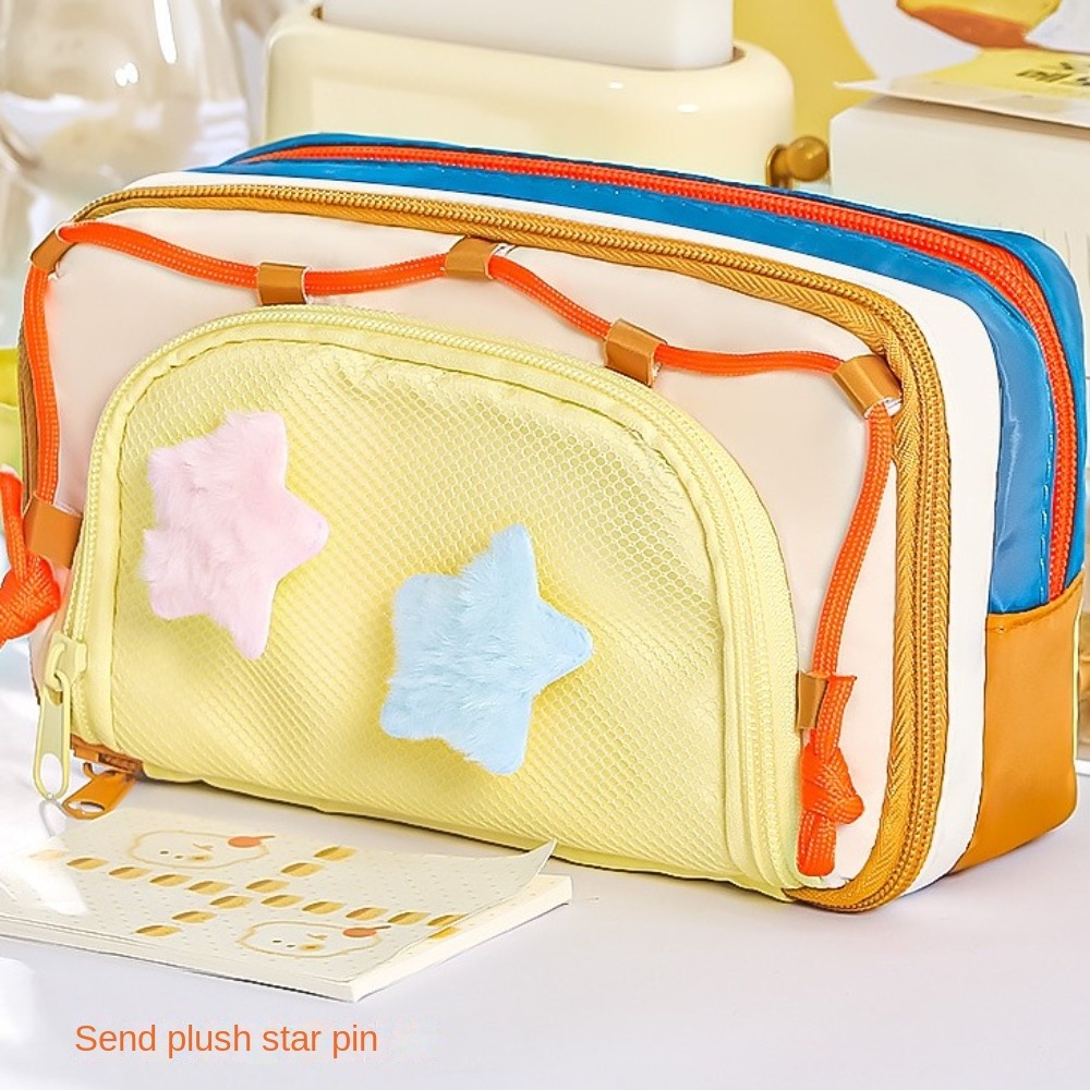 7 Estojo de Papelaria Estrela  - Aesthetic Large Pencil Case Pouch avaliação e preço