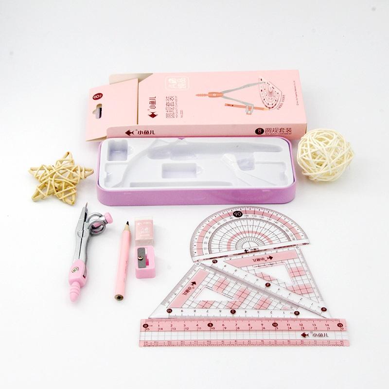 Conjunto de 8 peças de materia - Math Geometry Set With Compass avaliação e preço